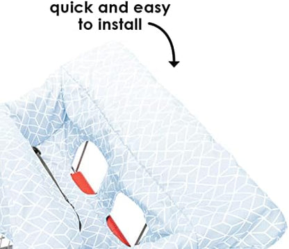 Machine washable premium baby travel accessory liner unfolded for complete coverage.