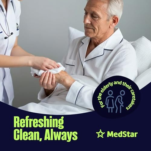 MedStar no rinse bathing wet wipes bundle highlighting the fragrance free formula benefits.