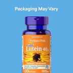 Puritan's Pride eye health supplement label ingredient breakdown