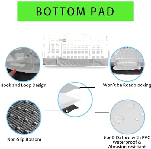 THINMUHAND pet playpen protective accessories packaging overview in puregray color