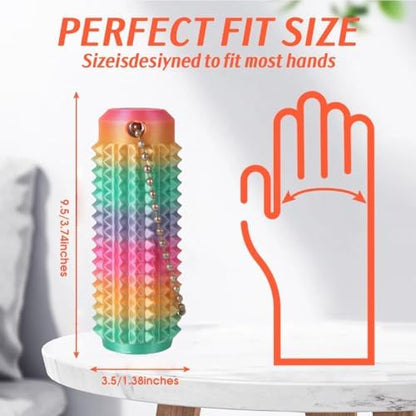 Discreet silent stress relief tool attached to a set of daily keys