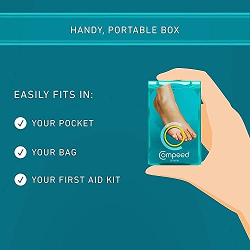 Compeed corn toe pads showing tapered edges for flexible movement.