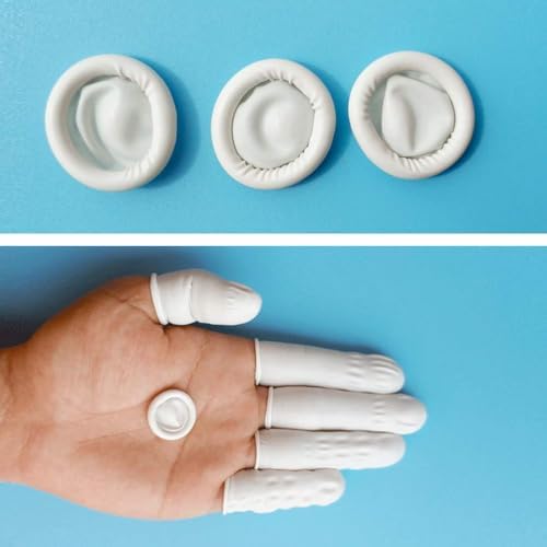 Medium size rubber fingertip protectors for electronics repair