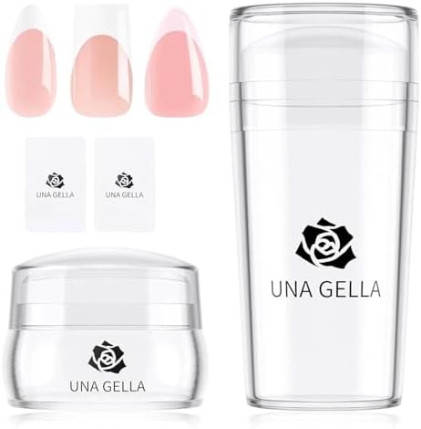 Una Gella French tip nail stamper kit with two silicone heads