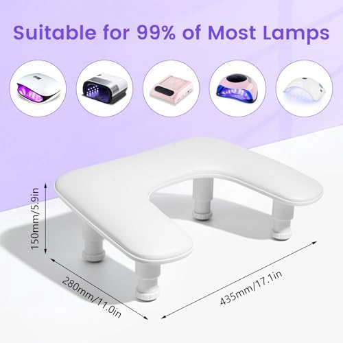 Top view of ergonomic nail technician hand rest pillow