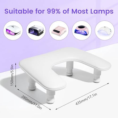 Top view of ergonomic nail technician hand rest pillow