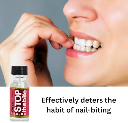 Onyx Professional bitter taste nail polish bottle highlighting growth stimulation benefit