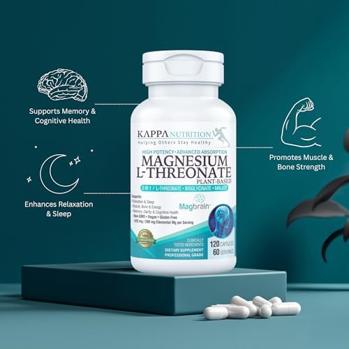 Kappa Nutrition advanced magnesium complex bottle detailing USA manufacturing and third party testing.
