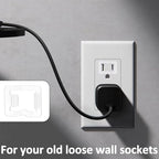 Skrfren electrical plug secure lock installed on wall plate