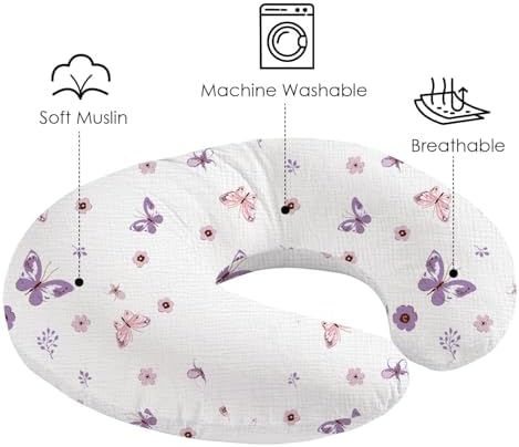 Little Grape Land pillow covers showing universal snug fit on support pillow