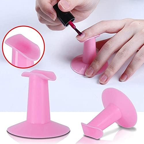 Close up of ergonomic plastic finger support for nail art