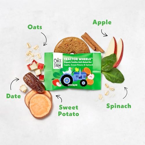 Once Upon a Farm non GMO toddler snacks nutritional facts label view