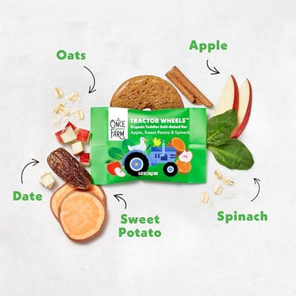 Once Upon a Farm non GMO toddler snacks nutritional facts label view