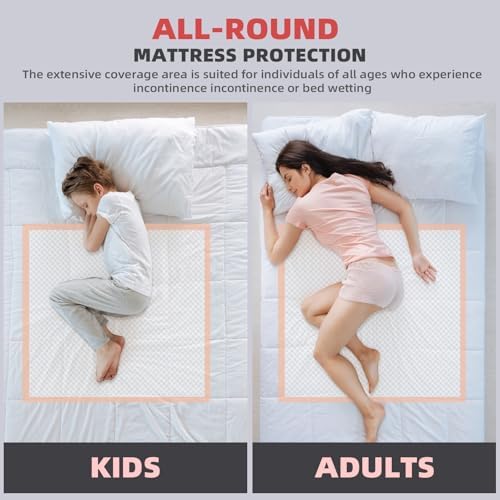 Size comparison of MKISS 40 by 60 inch oversized bed pads
