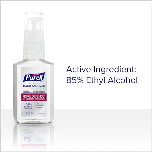 Purell Prime Defense Advanced Hand Sanitizer, Fragrance Free, Our Maximum Strength Formula, 2 fl oz Travel-Size Pump Bottles (Pack of 6) - 3299-04-EC - Image 5