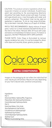 Color Oops hair dye remover box packaging showing ammonia free benefits