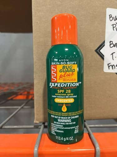 Avon Bug Guard Expedition protective aerosol can displayed on a neutral background illustrating product authenticity.