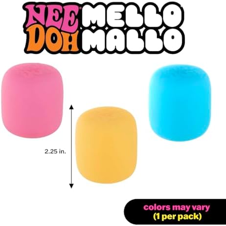 Schylling NeeDoh Mello Mallo non toxic safe squishy toy for anxiety relief.