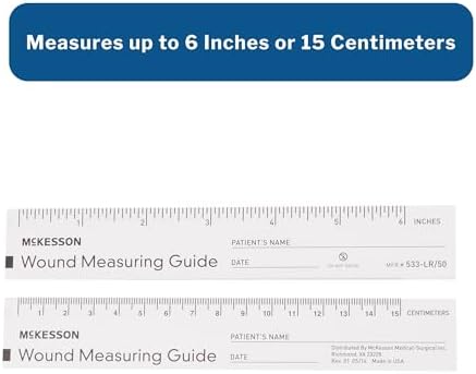 Disposable paper wound measurement tool with dedicated patient information writing space