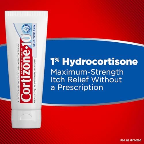 Maximum strength 1 percent hydrocortisone cream for hypoallergenic skin care needs.