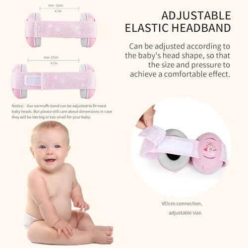 Lysian baby noise reduction headphones with foam padding