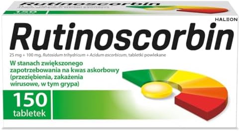 Rutacorbitin Rutinoscorbin 150 tablets side packaging layout