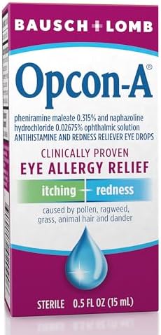 Bausch + Lomb antihistamine eye drop sterile solution 0.5 fluid ounce bottle