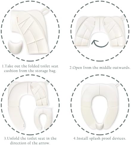 Compact DEEZOMO baby toilet trainer seat being packed easily inside a parent diaper bag