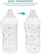 Six pack food grade silicone soft spouts for learner cups showing leak proof drinking slits