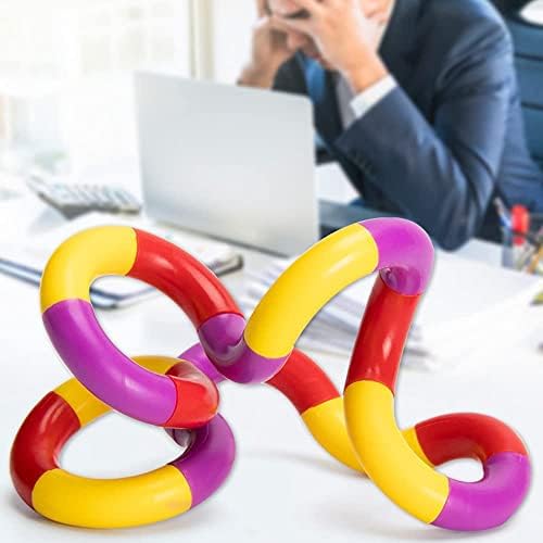 Multicolored fidget links separated for creative play