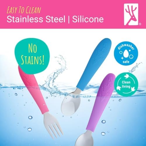 Side view showing hygienic utensil rest on Elk and Friends spoon