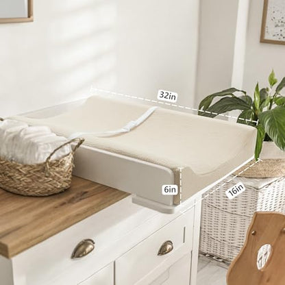 Bearmoss universal fit infant diaper changing sheets on a nursery table