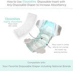 Detailed view of Amazing Baby diaper booster pad size and shape