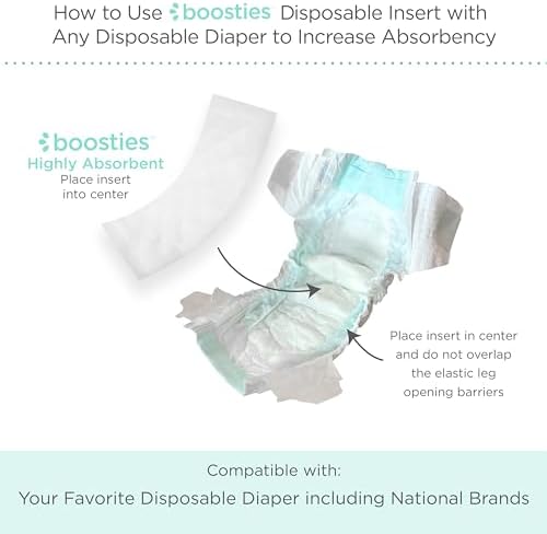 Detailed view of Amazing Baby diaper booster pad size and shape