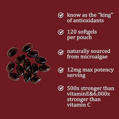 Non-GMO and gluten-free 120 softgels premium antioxidant daily wellness supplement packaging