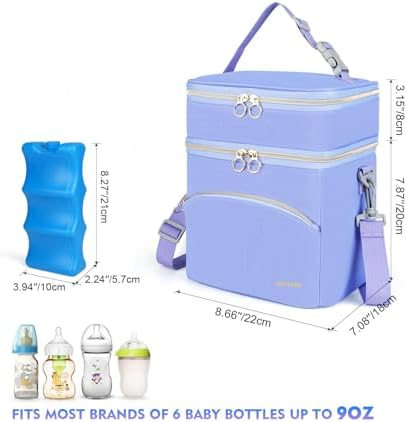 Interior view of Mancro 6 bottle cooler bag