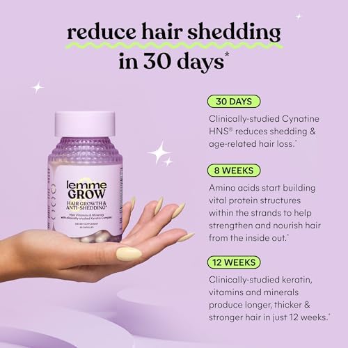 Top view of Lemme Grow hair growth capsules bottle