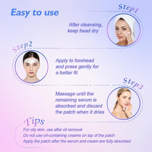 Hydrogel forehead patches for smooth skin