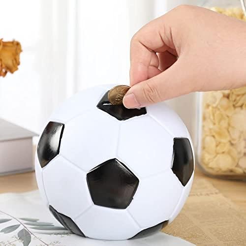 H&W shatterproof football money bank top angle highlighting the wide coin slot