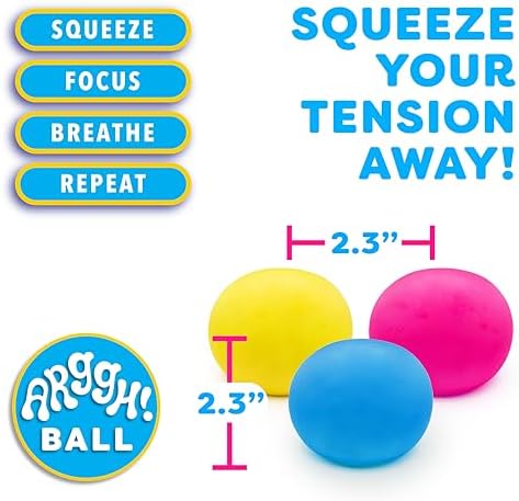 The yellow gel filled fidget ball showing its transition to a warm orange shade when squeezed.