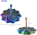 Side profile of the color-changing spiral fidget star