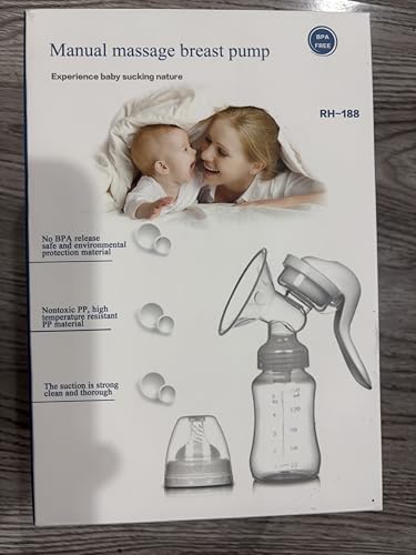 Kingsun Baby manual breast pump disassembled to demonstrate the easy to clean BPA free components.