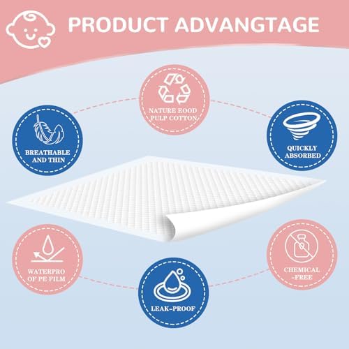 Mildplus Disposable Changing Pads used on a baby changing table