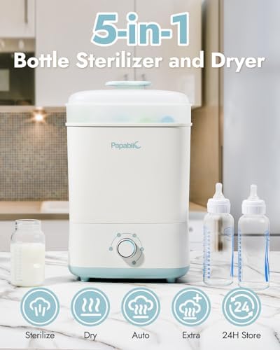Papablic baby bottle sterilizer and dryer box and contents