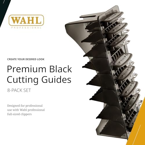 Close up of Wahl premium metal clipper guard clips