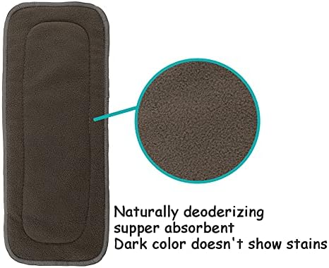 Stacked Alva Baby charcoal bamboo diaper liners