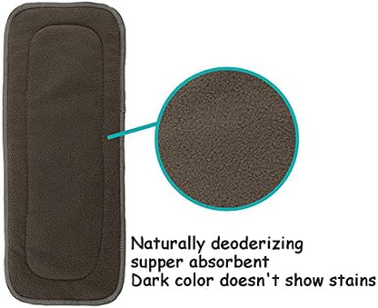 Stacked Alva Baby charcoal bamboo diaper liners