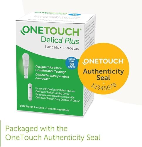 Detailed shot of the OneTouch Delica Plus silicone coated blood sampling lancets product details