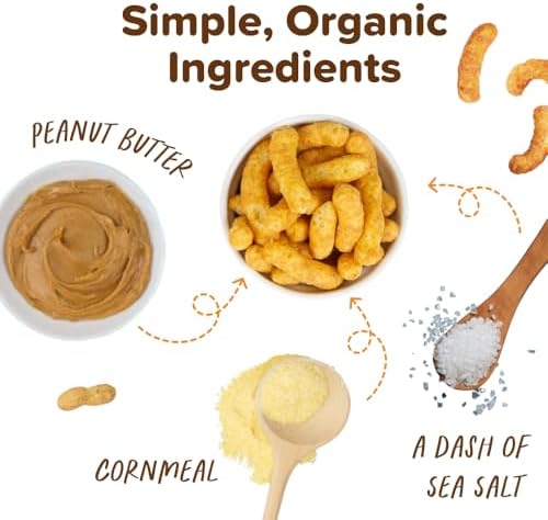 Texture view of the soft puffed baby snacks that dissolve easily for baby led weaning.
