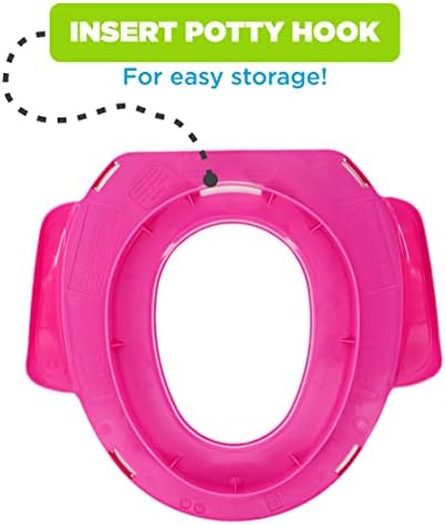 Close up of the patented blue easy grip safety handles on the PAW Patrol toddler seat.